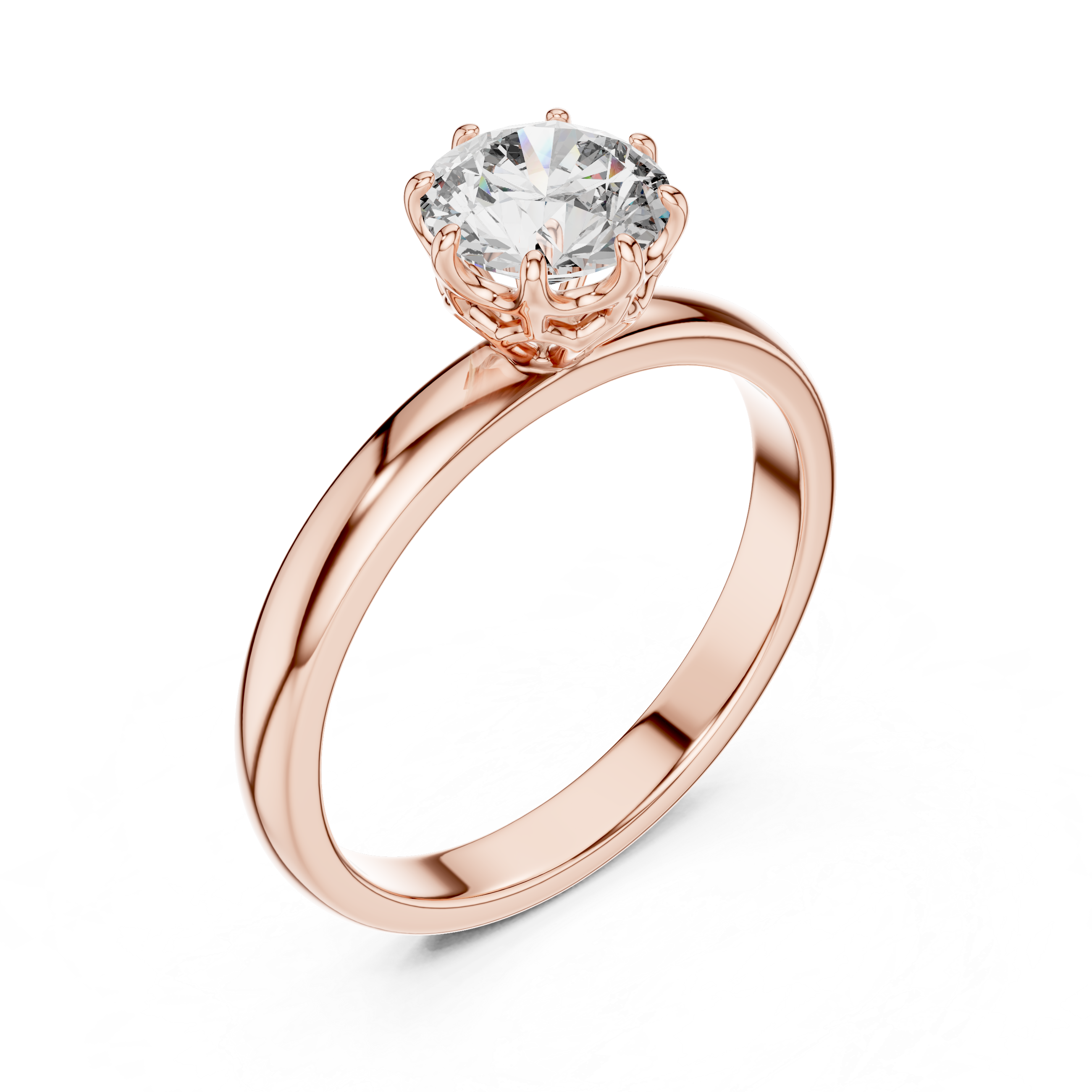 Timeless Radiance Solitaire 1-CT Diamond Ring with 14-KT White Gold